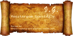 Vesztergom Gusztáv névjegykártya