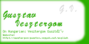 gusztav vesztergom business card